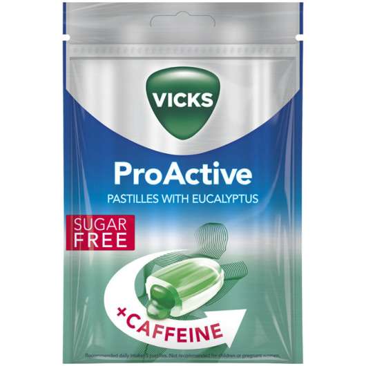 Vicks 2 x Pastiller Pro Active Med Koffein