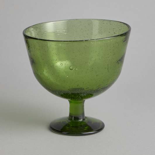 Vintage - SÅLD Skål i Grönt Glas