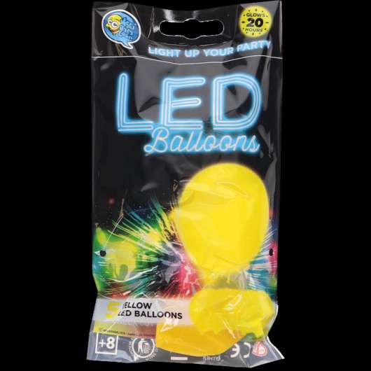 Wakadabaloon LED Ballonger Gul