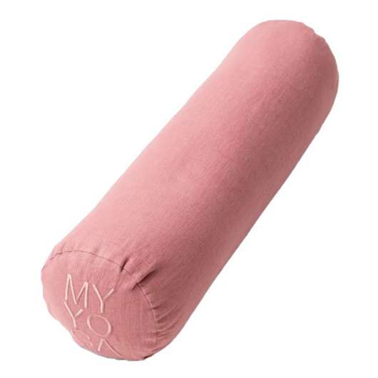 Wearmyyoga Cylinder Bolster Linen, 1 st, Dusty Pink