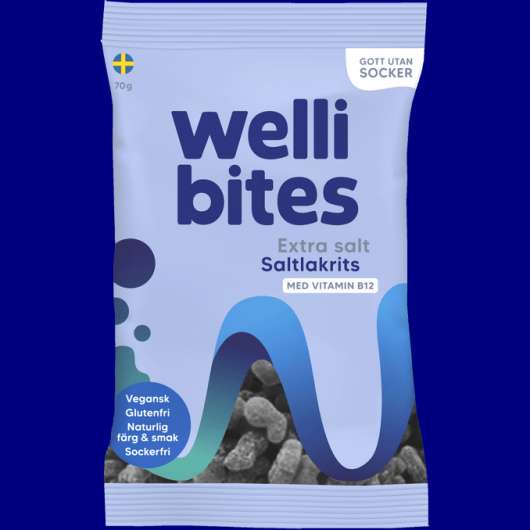 Wellibites AB 2 x Wellibites Extra Salt Saltlakrits