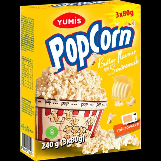 Yumis Mikro Popcorn Smör 3-Pack
