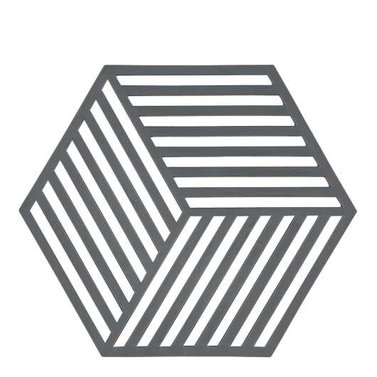Zone Denmark - Hexagon Grytunderlägg SilIkon 16 cm Grå
